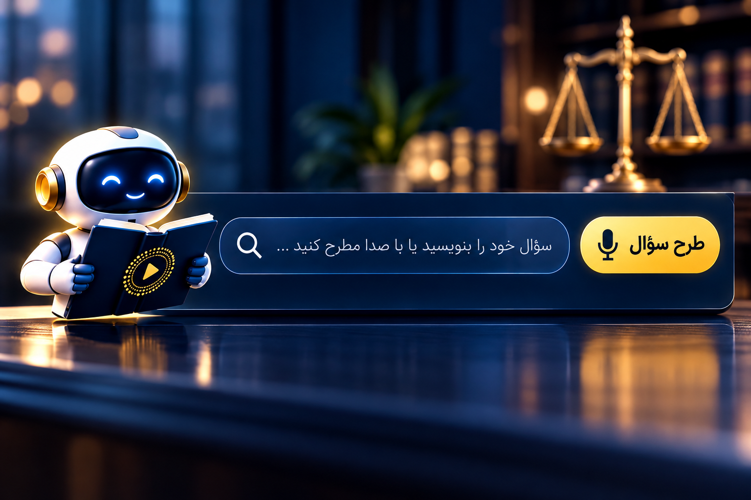 نماد عدالت و هوش مصنوعی؛ هویت بصری فصلنامه